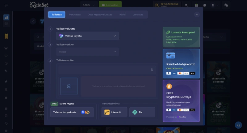 Rainbet Deposit